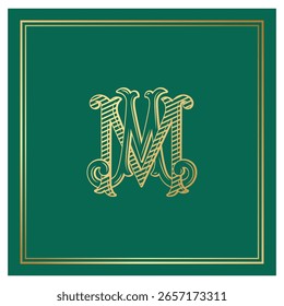 MM, Logo MM, Buchstabe MM, Monogramm MM, Logo für Hochzeit , Monogramm für Hochzeit , Hochzeitsmonogramm, Hochzeitslogo, Logo-Design , Monogramm Vintage