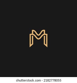 MM logo. Monogram letter MM logo design Vector. MM letter logo design with modern trendy.
