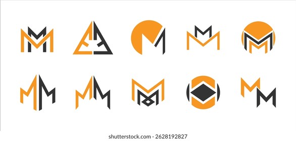 MM LOGO VECTOR SET ILLUSTRATION