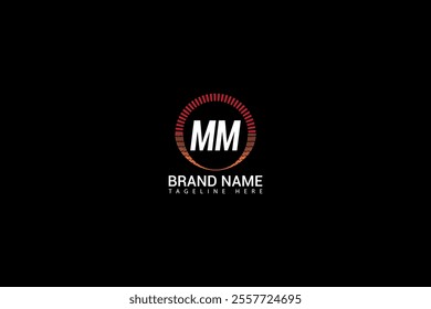 MM M M letter logo design. Initial letter MM linked circle uppercase monogram logo red and blue. MM logo, M M design. mm