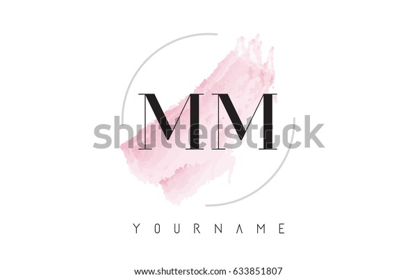 Mm M M Watercolor Letter Logo Stock Vector Royalty Free