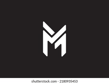 MM minimalist modern and monogram logo design