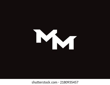 MM minimalist modern and monogram logo design