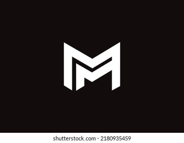 MM minimalist modern and monogram logo design