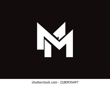 MM minimalist modern and monogram logo design