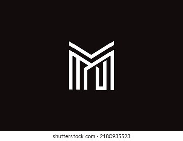 MM minimalist modern and monogram logo design
