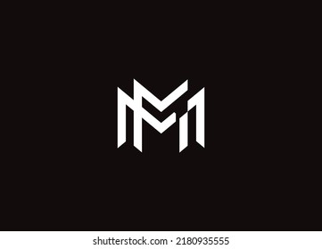 MM minimalist modern and monogram logo design