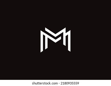 MM minimalist modern and monogram logo design
