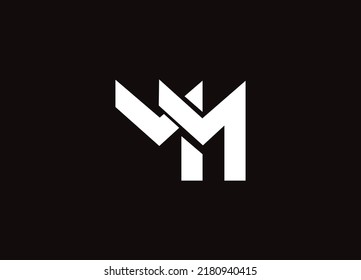 MM minimalistisches, modernes und monogramm Logo-Design