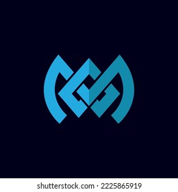 MM Modern logo Design Vector
