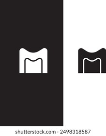 Diseño del logotipo de la letra del monograma de mm