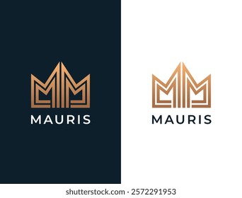 MM. Monogram of Two letters M and M. Luxury, simple, minimal and elegant MM logo design. Vector illustration template.