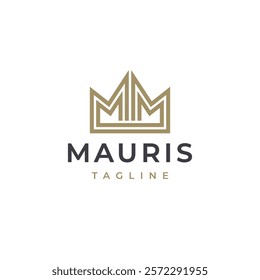 MM. Monogram of Two letters M and M. Luxury, simple, minimal and elegant MM logo design. Vector illustration template.