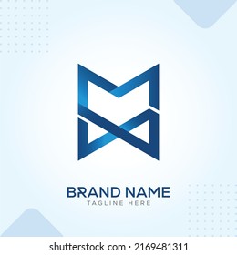 Mo o MW diseño creativo moderno diseño de logotipo premium plantilla vectorial