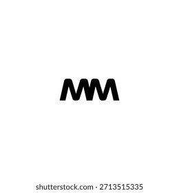 MM Negative Space Monogram Logo – Modern Minimal Lettermark Design