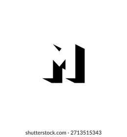 MM Negative Space Monogram Logo – Modern Minimal Lettermark Design