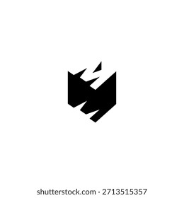 MM Negative Space Monogram Logo – Modern Minimal Lettermark Design