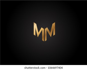 MM square shape Letter logo Design