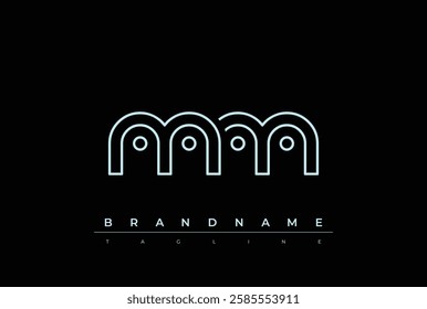 MM Technology Letter Logo Template. This tech letter logo is a graphic mark that uses letters to represent a technology company.