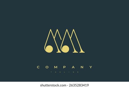 MM Typography Logo Design. Stylish monogram design depiction featuring the letters M and M combined in an artistic signature style, delivering a unique and creative visual representation.