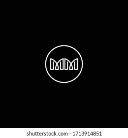 MM unique letter logo design with white color.