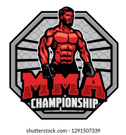 mma championship badge design