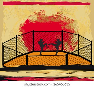 MMA Competitions, Grunge poster 