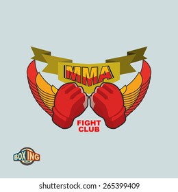 MMA emblem. Mixed Martial Arts logo. 