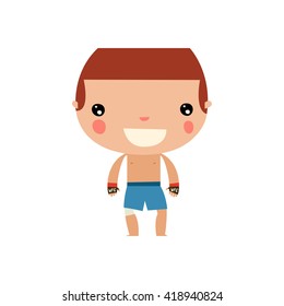 MMA fighter. Cute kid wrestler.