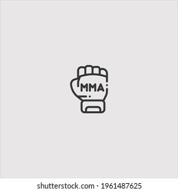 MMA icon vector icon.Editable stroke.linear style sign for use web design and mobile apps,logo.Symbol illustration.Pixel vector graphics - Vector