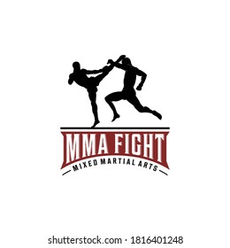 mma logo with illustration of two players fighting