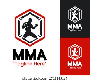 MMA Logo Moderne Mixed Martial Arts Identität