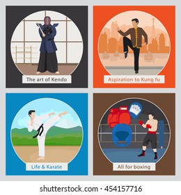 MMA or mixed martial arts vector illustration