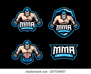 Diseño del logotipo de mascota deportiva de la MMA