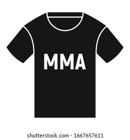 Mma tshirt icon. Simple illustration of mma tshirt vector icon for web design isolated on white background