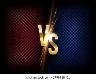 MMA, wrestling, boxing fight poster. Battle vector banner concept. Girls and boys competition illustration with glowing versus symbol. Night club event promotion. Ladies, men night flyer