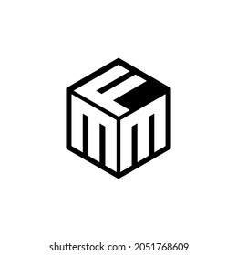 MMF letter logo design with white background in illustrator, vector logo modern alphabet font overlap style. calligraphy designs for logo, Poster, Invitation, etc.