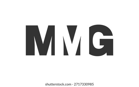 Diseño del logotipo de MMG. Letra inicial M M G estilo de letra en negrita para startups tecnológicas, consultoría, marca corporativa. Nombre creativo de la empresa, titulares de la tipografía, identidad, logotipo de moda. Ilustración vectorial.