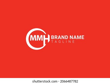 MMH letter logo and icon design template