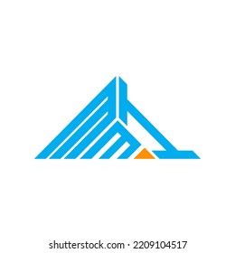 MMI letter logo creative design with vector graphic, MMI simple and modern logo in triangle shape.