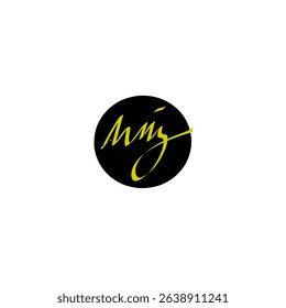 mmj initial name signature logo