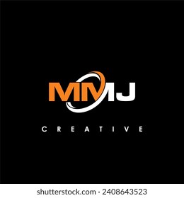 MMJ Letter Initial Logo Design Template Vector Illustration