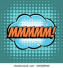 Mmm Comic Book Bubble Text Retro Stock Vector (Royalty Free) 440308960 ...