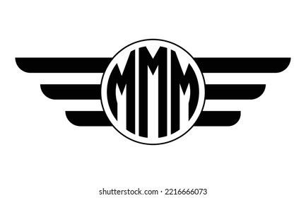 MMM diseño inicial de tres letras modelo vectorial, monograma, abstracto, marca de texto, marca de letra, negocios, tipografía, plano, minimalista, marca, logotipo de letra inicial, símbolo, geométrico, aislado,
