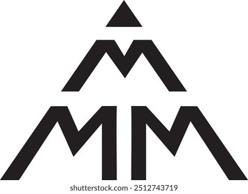 MMM Triangle design de logotipo, ícone, símbolo, arquivo de vetor 