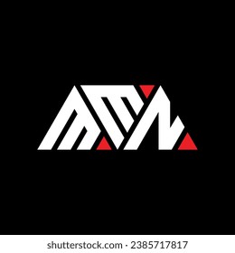 Logo-Design des MMN Dreiecksbuchstaben mit Dreiecksform. Monogramm des MMN-Dreieck-Logos MMN Dreieck-Vektorlogo-Vorlage mit roter Farbe. MMN Dreieckslogo Einfaches, elegantes und luxuriöses Design.