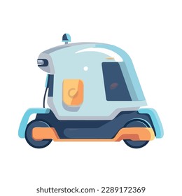 mmodern autonomous vehicle icon isolated