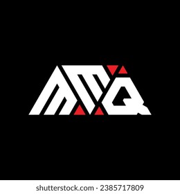 MMQ triangle letter logo design with triangle shape. MMQ triangle logo design monogram. MMQ triangle vector logo template with red color. MMQ triangular logo Simple, Elegant, and Luxurious design.