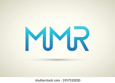 MMR initial letters linked logo design