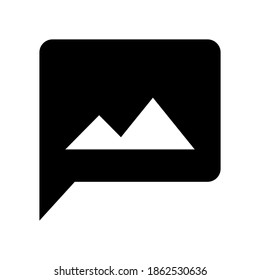 MMS icon vector isolated on white background